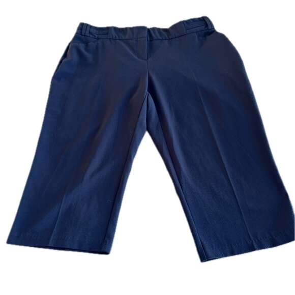 Maurices 22 NAVY Blue Cropped Smart Fit Work Dress Pants - Picture 3 of 12